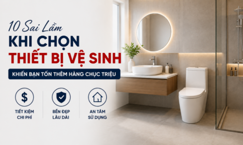 10 Sai Lầm Khi Chọn Thiết Bị Vệ Sinh Khiến Bạn Tốn Thêm Hàng Chục Triệu