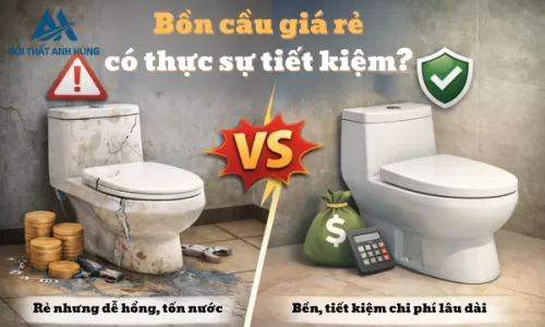Bồn cầu giá rẻ có thực sự tiết kiệm? Sự thật bạn cần biết