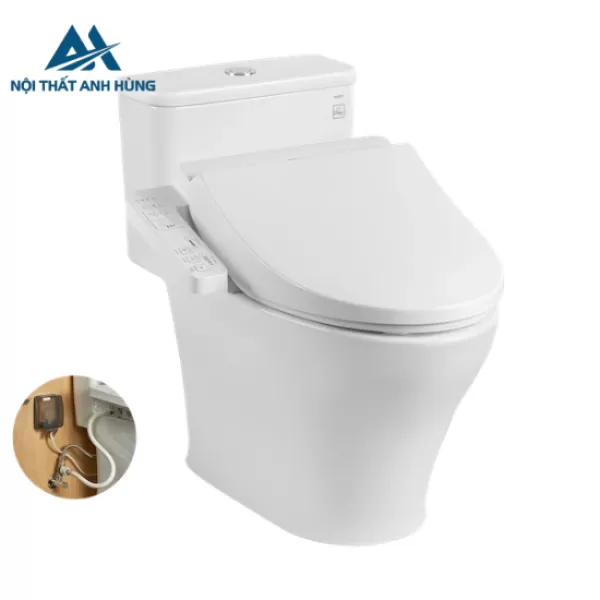 Bồn cầu 1 khối TOTO MS857DW18 nắp điện tử Washlet