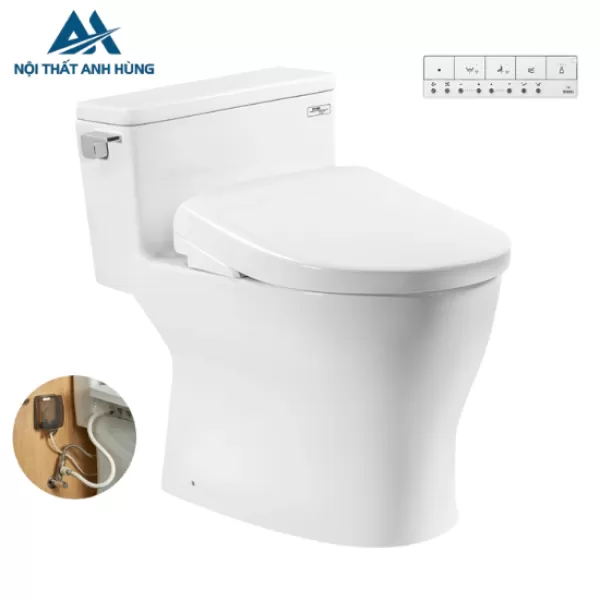 Bồn cầu TOTO MS188VKW23 1 khối nắp điện tử Washlet S7