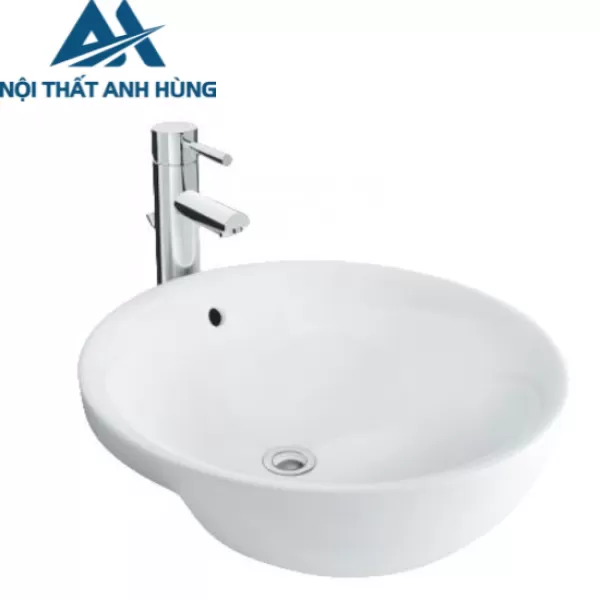 Chậu Rửa Mặt Lavabo Inax L-333V Bán Âm Tròn