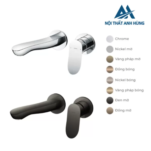 Vòi lavabo nóng lạnh gắn tường TOTO TLG01311BB