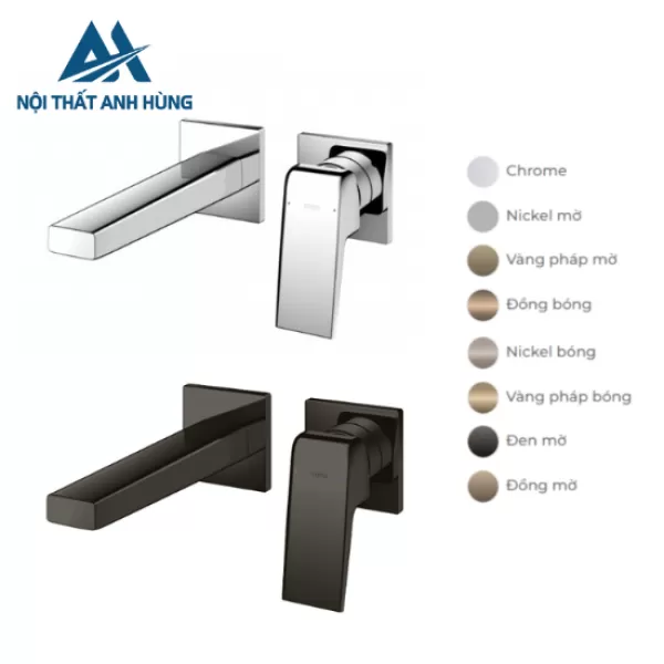 Vòi lavabo nóng lạnh gắn tường TOTO TLG10307BB