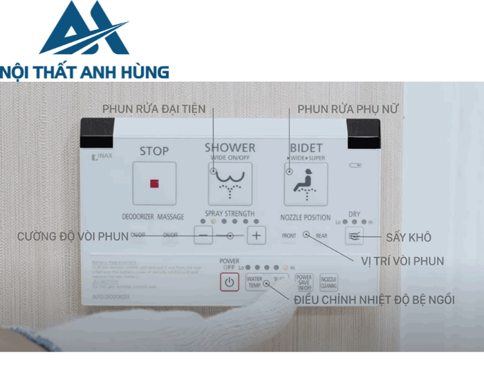 Bồn cầu 1 khối nắp điện tử INAX AC-1135 + CW-KA22AVN