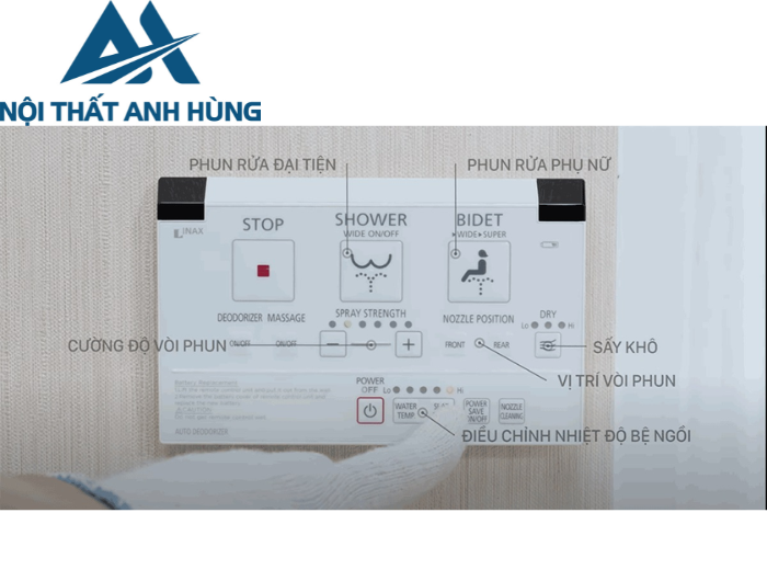 Bồn cầu 1 khối nắp điện tử INAX AC-912 + CW-KA22AVN