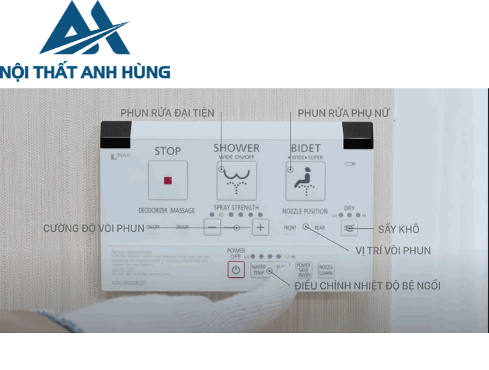 Bồn cầu 1 khối nắp điện tử INAX AC-959A + CW-KA22AVN
