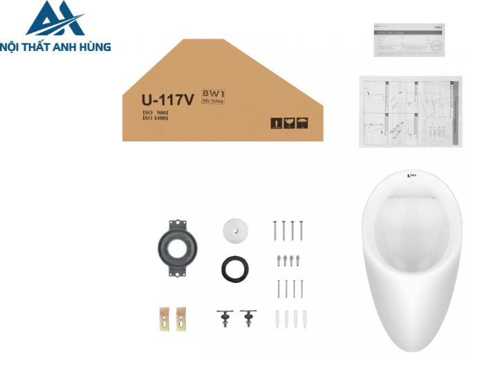 Bồn Tiểu Nam Inax U-117V Treo Tường