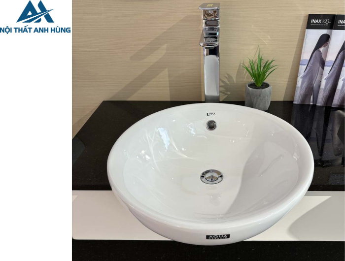 Chậu Rửa Mặt Lavabo Inax AL-333V Bán Âm Aqua Ceramic