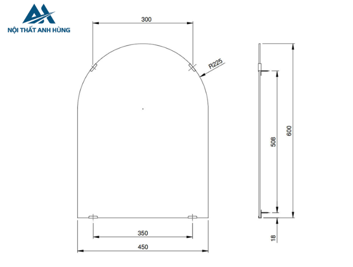Gương phòng tắm TOTO YM4560FA