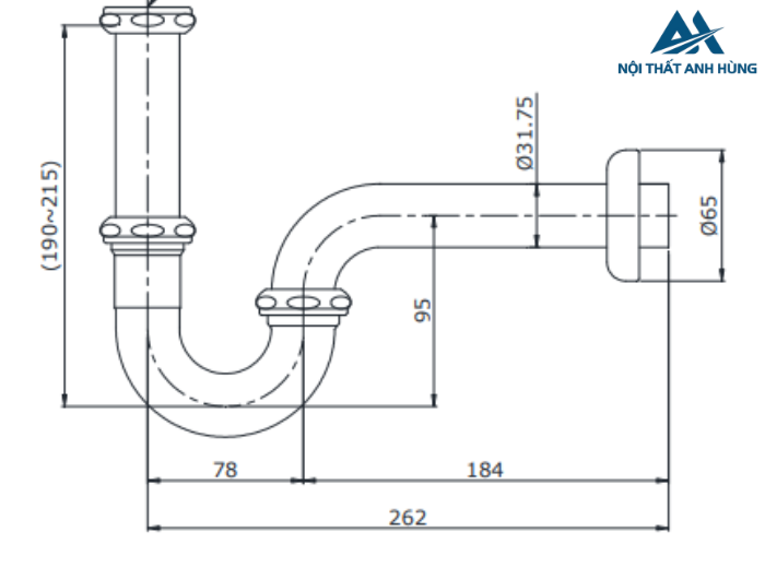 Ống thải chữ P TOTO TVLF402