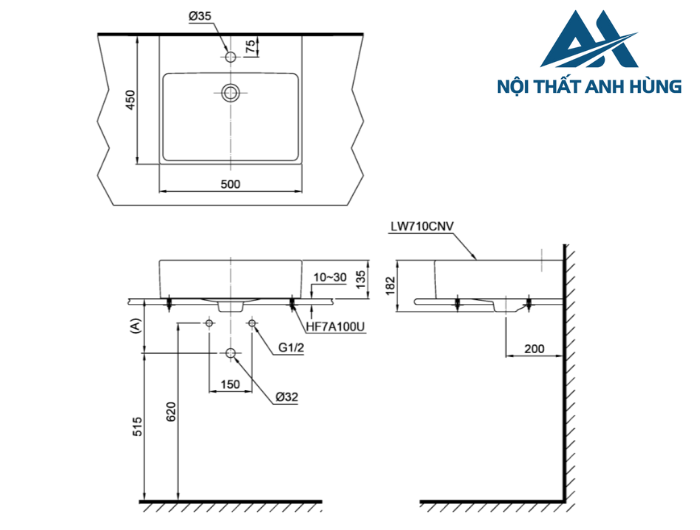 Chậu rửa lavabo đặt bàn TOTO LT710CTR