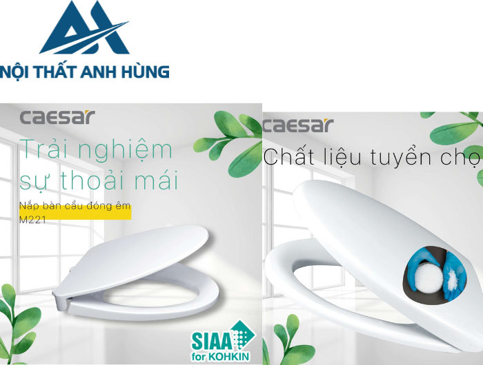 Nắp Êm Bàn Cầu CAESAR M221 (CD1320 CD1363 CD1375 CD1340 CD1341 CD1348 CD1356)