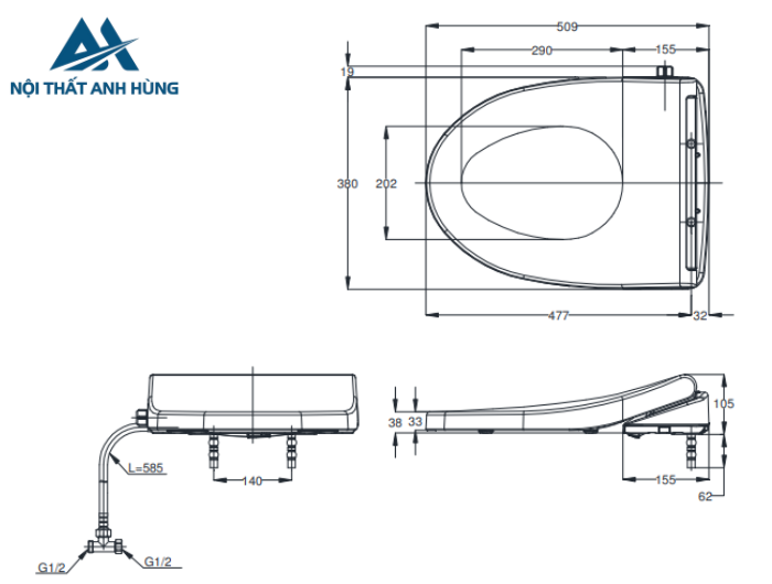 Nắp Rửa Cơ TOTO TCW1211A E4