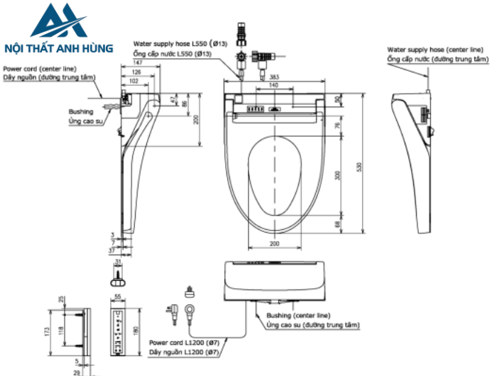 Nắp Rửa Điện Tử Washlet TOTO TCF24410AAA