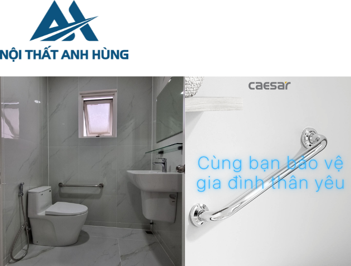 Thanh Vịn Inox CAESAR GB131BV Gắn Tường