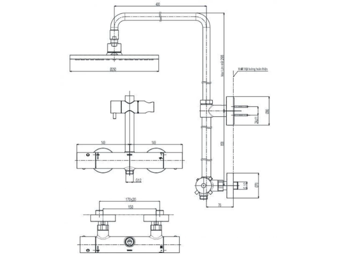 Sen Cây Nhiệt Độ TOTO TBW07404A Bát Tròn