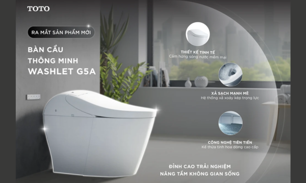 TOTO RA MẮT BÀN CẦU THÔNG MINH WASHLET G5A VÀ THẾ HỆ WASHLET® MỚI: NÂNG TẦM KHÔNG GIAN SỐNG
