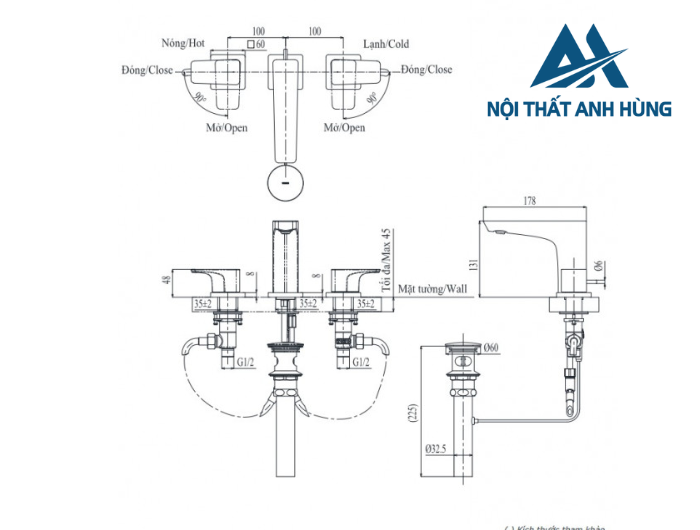 Vòi lavabo nóng lạnh GE TOTO TLG07201BA