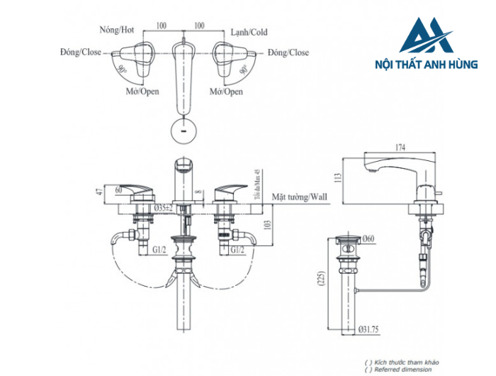 Vòi lavabo nóng lạnh GM TOTO TLG09201BA