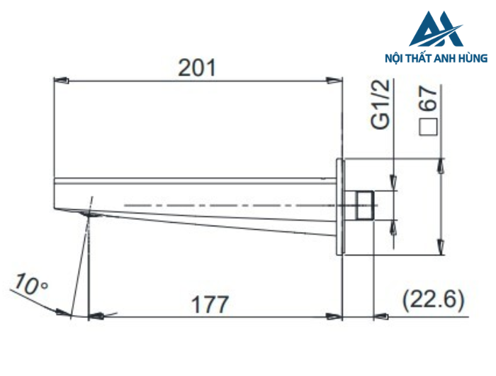 Vòi xả bồn âm tường TOTO TBG10001B