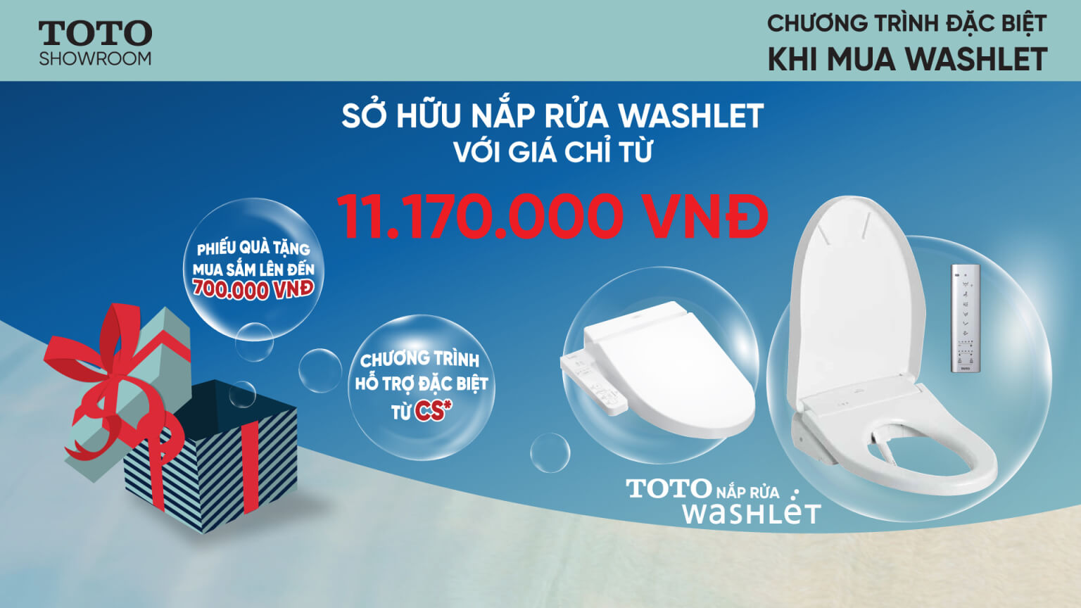 Chương trình tặng ngay naows rửa điện tử Washlet