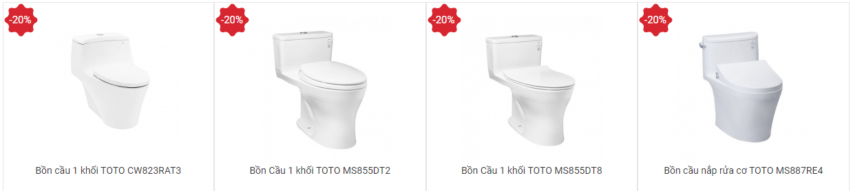 Bồn cầu cao cấp TOTO 1 khối - 1