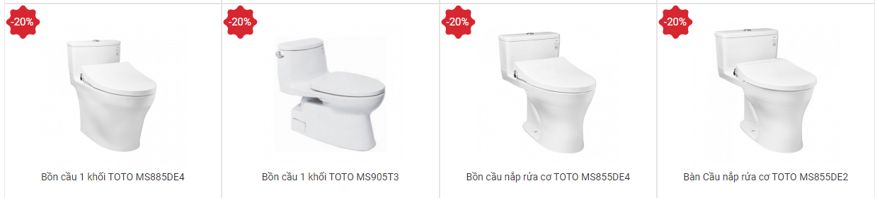 Bồn cầu cao cấp TOTO 1 khối - 2