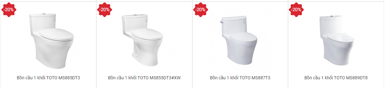 Bồn cầu cao cấp TOTO 1 khối - 5