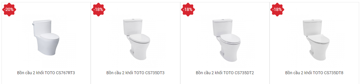 Bồn cầu cao cấp TOTO 2 khối - 1