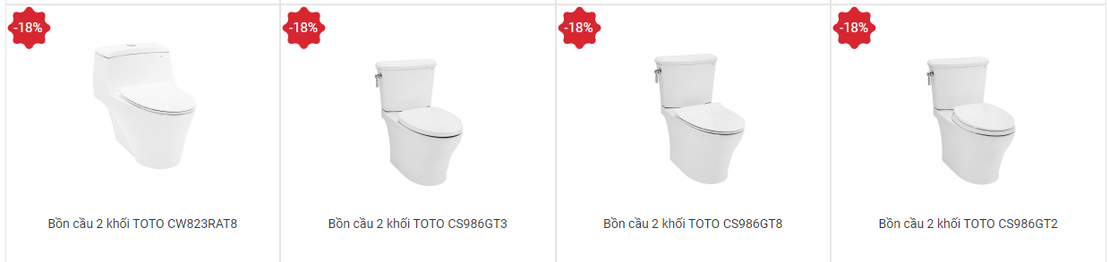 Bồn cầu cao cấp TOTO 2 khối - 2