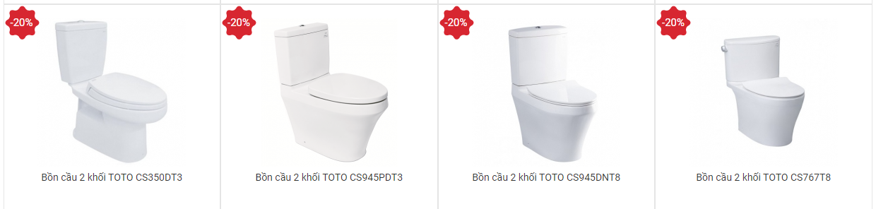 Bồn cầu cao cấp TOTO 2 khối - 3