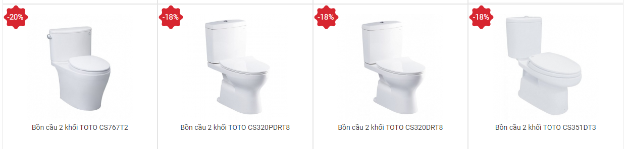 Bồn cầu cao cấp TOTO 2 khối - 4