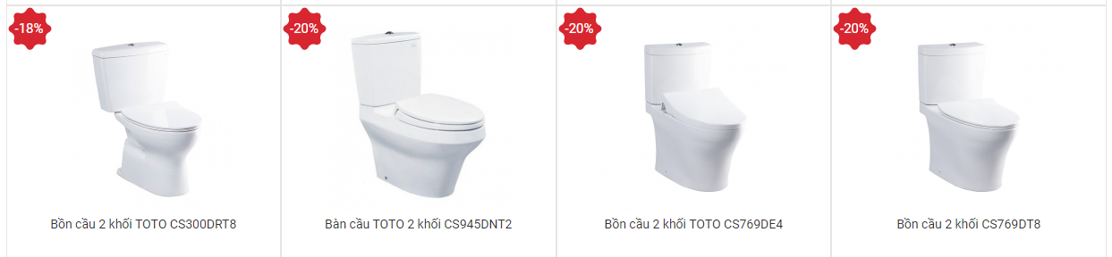 Bồn cầu cao cấp TOTO 2 khối - 5