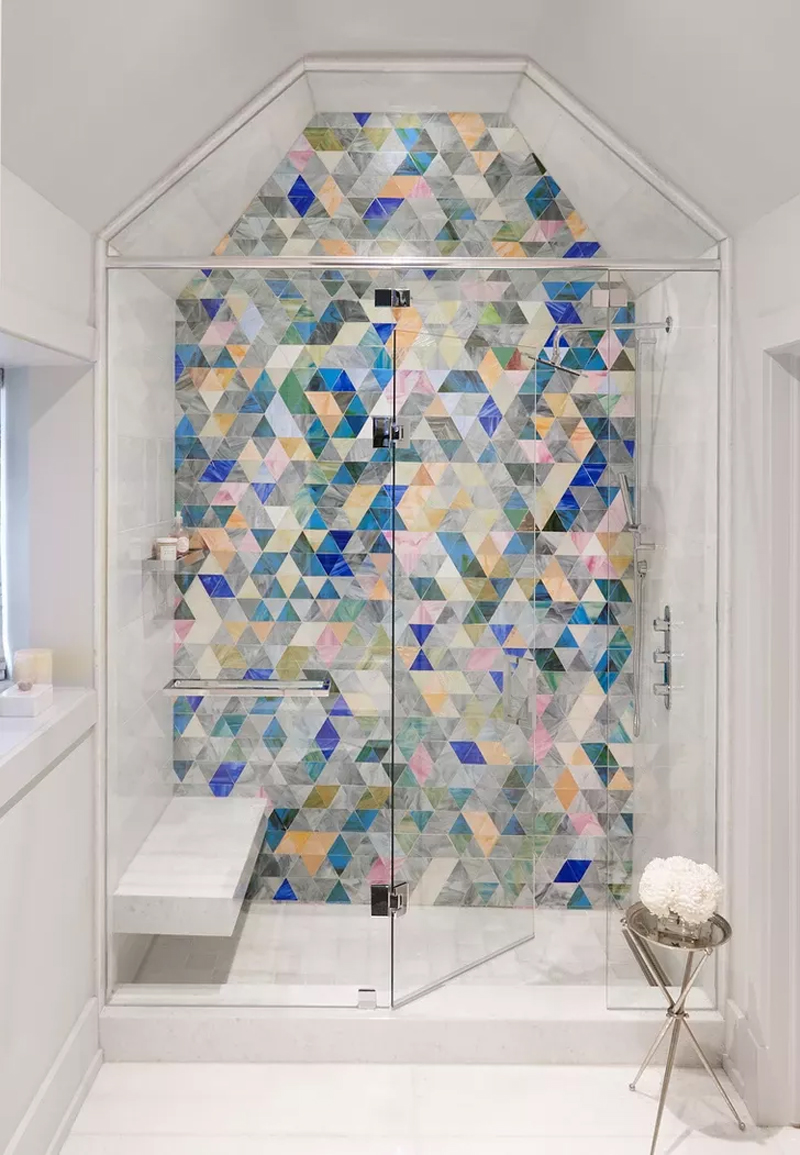 Gạch ốp tường mosaic đa màu sắc đẹp