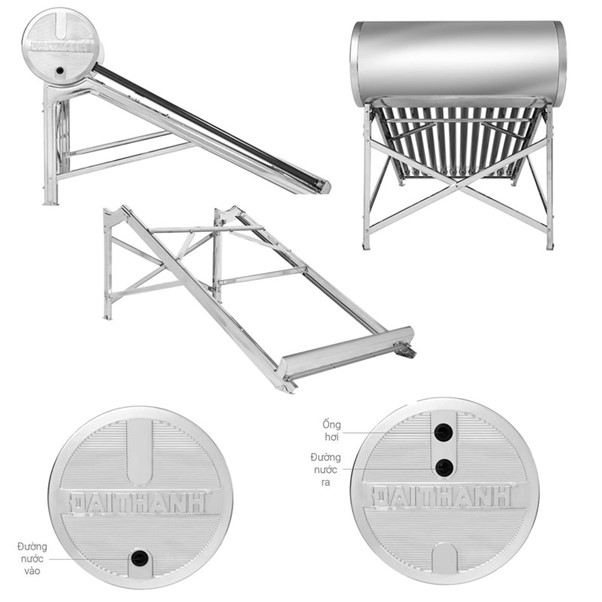cấu tạo máy nước  nóng năng lượng mặt trời đại thành