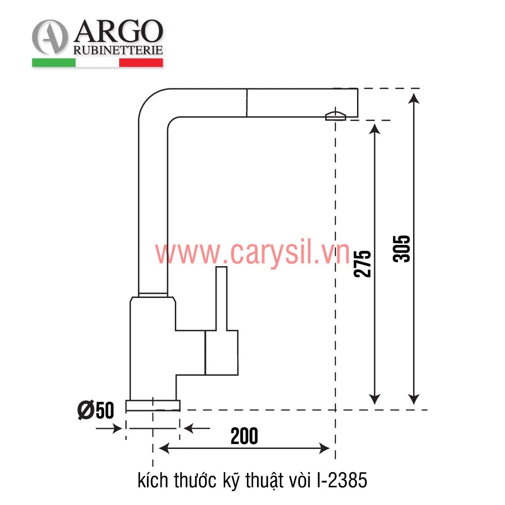 Vòi rửa chén dây rút I-2385