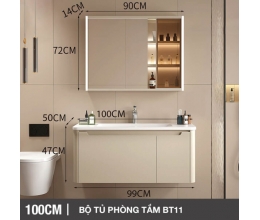 Bộ tủ gương lavabo phòng tắm cao cấp Enic BT11 70cm – 100cm