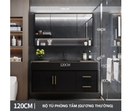 Bộ tủ gương lavabo phòng tắm cao cấp Enic T03 60cm – 120cm