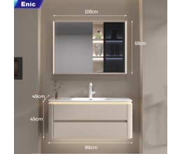 Bộ tủ gương lavabo phòng tắm cao cấp Enic BT Plus 80cm – 100cm