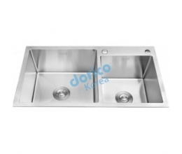 Chậu Rửa Chén Đúc Nguyên Khối 2 Hộc inox 304 Dorico  DC 8245 Lệch