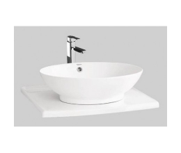 Chậu Rửa Mặt Lavabo Viglacera BS415 Đặt Bàn Đá Oval