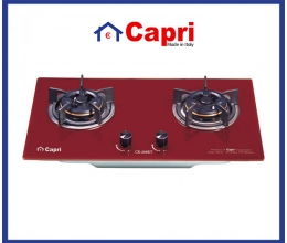 BẾP GAS ÂM KÍNH 2 LÒ CAPRI CR-208KT (RED)