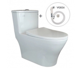 Bồn Cầu Viglacera V36 Nắp Êm + Vòi Xịt VG826