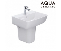 Lavabo Inax AL-312V/L-298VC Treo Tường Chân Ngắn Aqua Ceramic