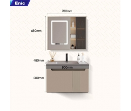 Bộ tủ gương lavabo phòng tắm cao cấp Enic T09 80cm – 100cm