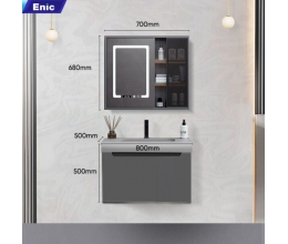 Bộ tủ gương lavabo phòng tắm cao cấp Enic T22 80cm