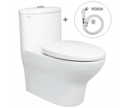 Bồn Cầu Viglacera V37S Xả Xoáy Nắp Êm V37 + Vòi Xịt VG826