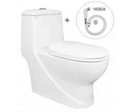 Bồn Cầu Viglacera V38 Nắp Êm V38M + Vòi Xịt VG826