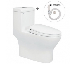 Bồn Cầu Viglacera V45M Xả Xoáy Nắp Êm V68 + Xịt VG826