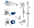 Sen tắm âm tường 3 đường nước nóng lạnh TOTO TBW02004A